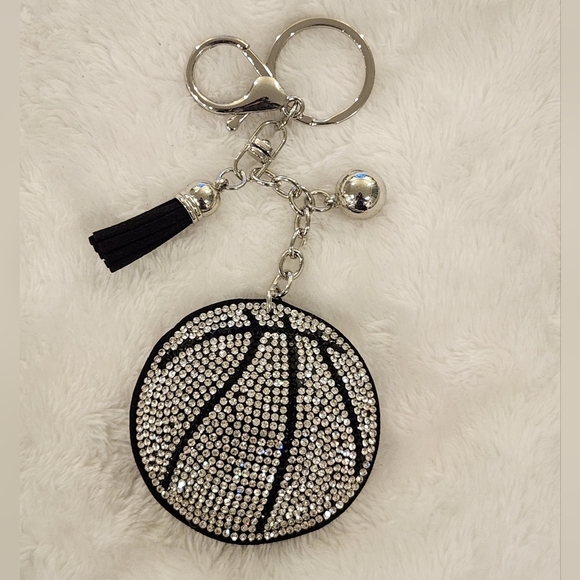 Accessories - Basketball Rhinestone Keychain Bag Charm